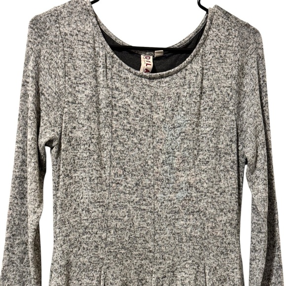 Anthropology Dolan Fit and Flare Dress Gray Long Sleeve Womens Size Small - Picture 8 of 15